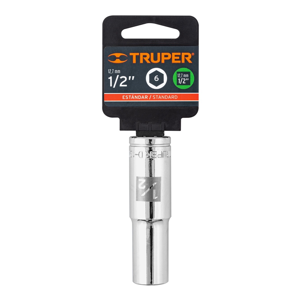 DADO LARGO CUADRO 1/2 HEXAGONAL 1/2 13325 TRUPER