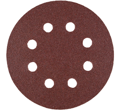 DISCO DE LIJA SUJECION VELCRO E088 4 1/2" 8 AGUJEROS ART. 28796 # 100  FANDELI