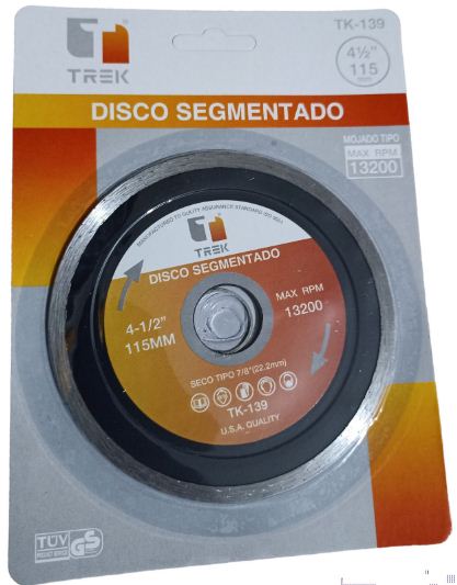 DISCO DIAMANTADO CONTINUO 4-1/2" TK-139 G-167 BRICKEL
