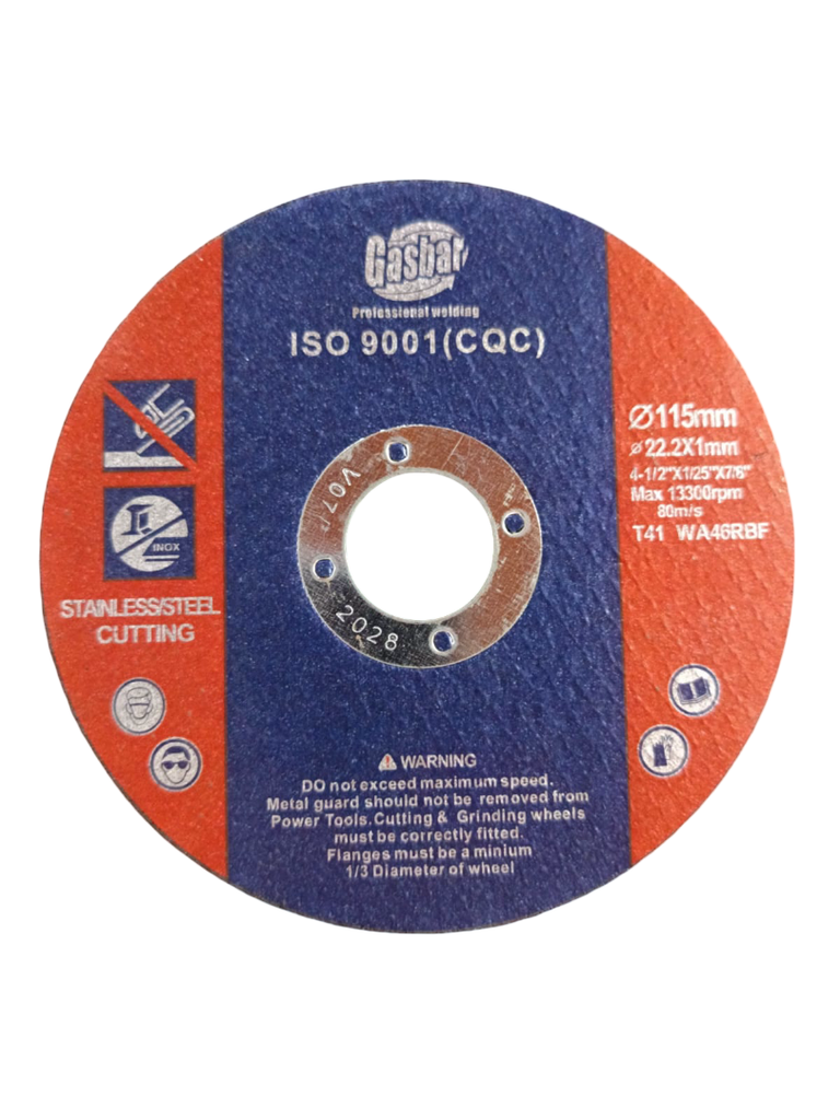 DISCO P/CORTAR 4.5" INOX 1.0MM GASBAR