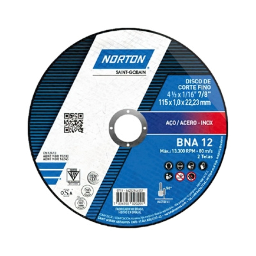 DISCO CORTE FINO STANDAR DE 4-1/2" NORTON