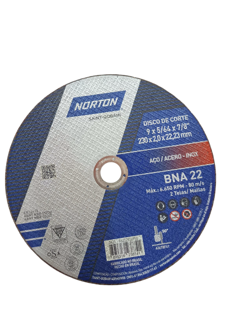 DISCO SUPER FINO AZUL BNA12 DE 9"