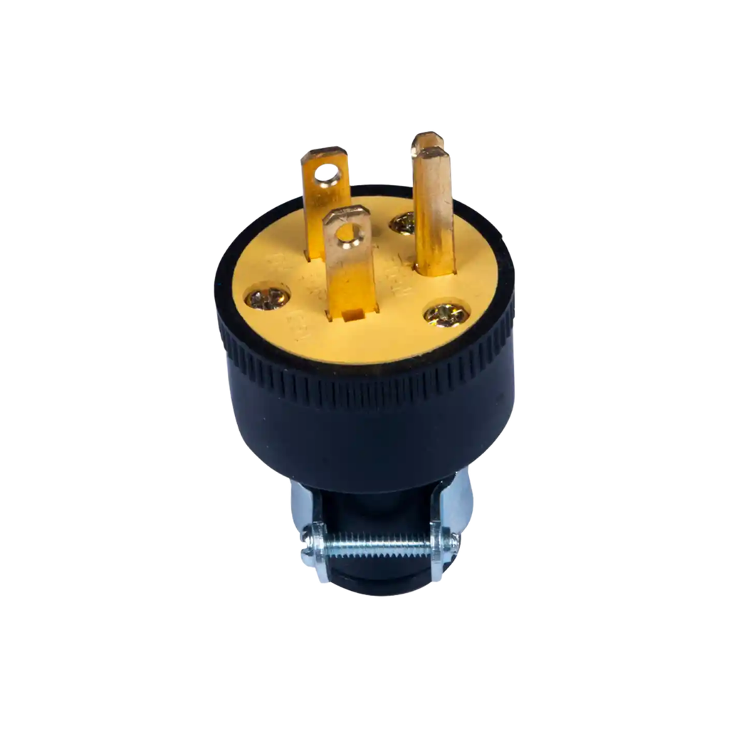 ENCHUFE MACHO CON POLO A TIERRA U35-3P BK2660 METALICO