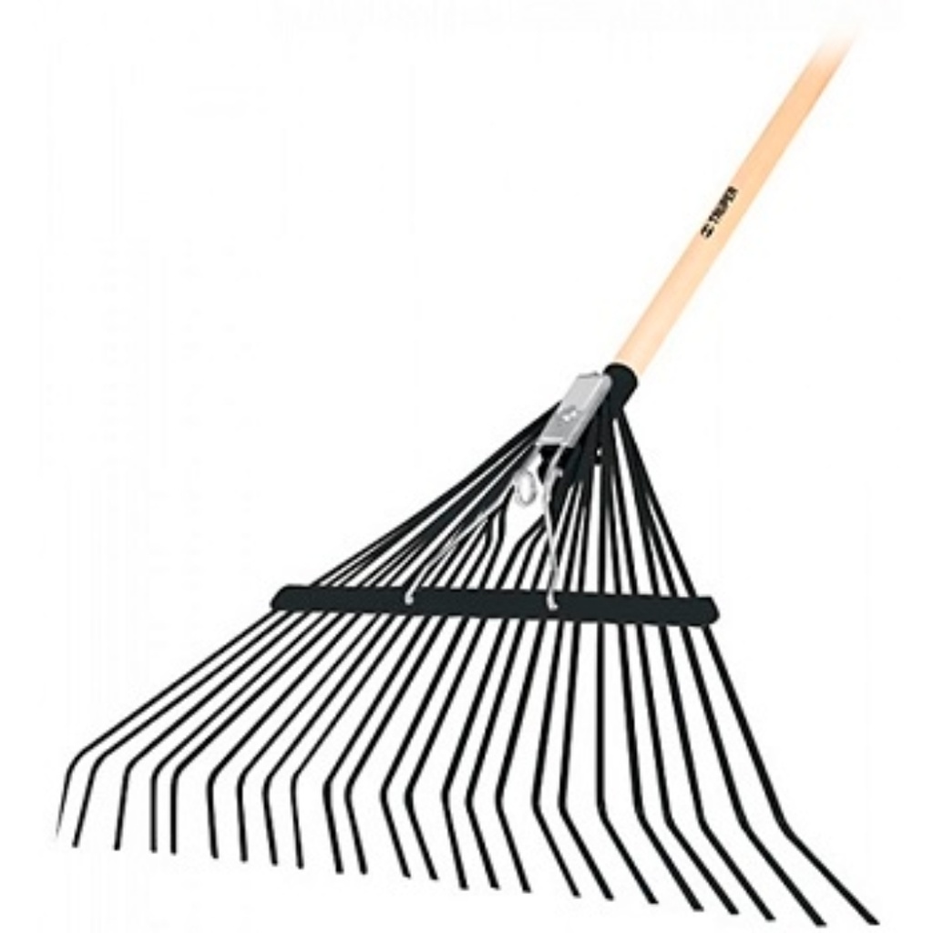 ESCOBA METALICA P/JARDIN CABEZA RECTA 24 DIENTES REFORZADA 14342 TRUPER