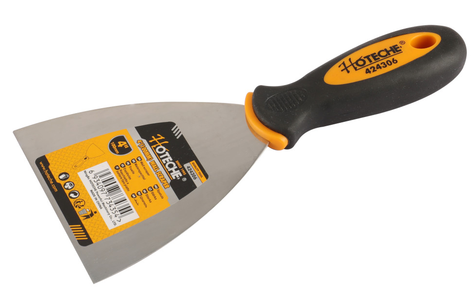 ESPATULA FLEXIBLE DE ACERO INOXIDABLE 4" MANGO BIMATERIAL H424306 HOTECHE