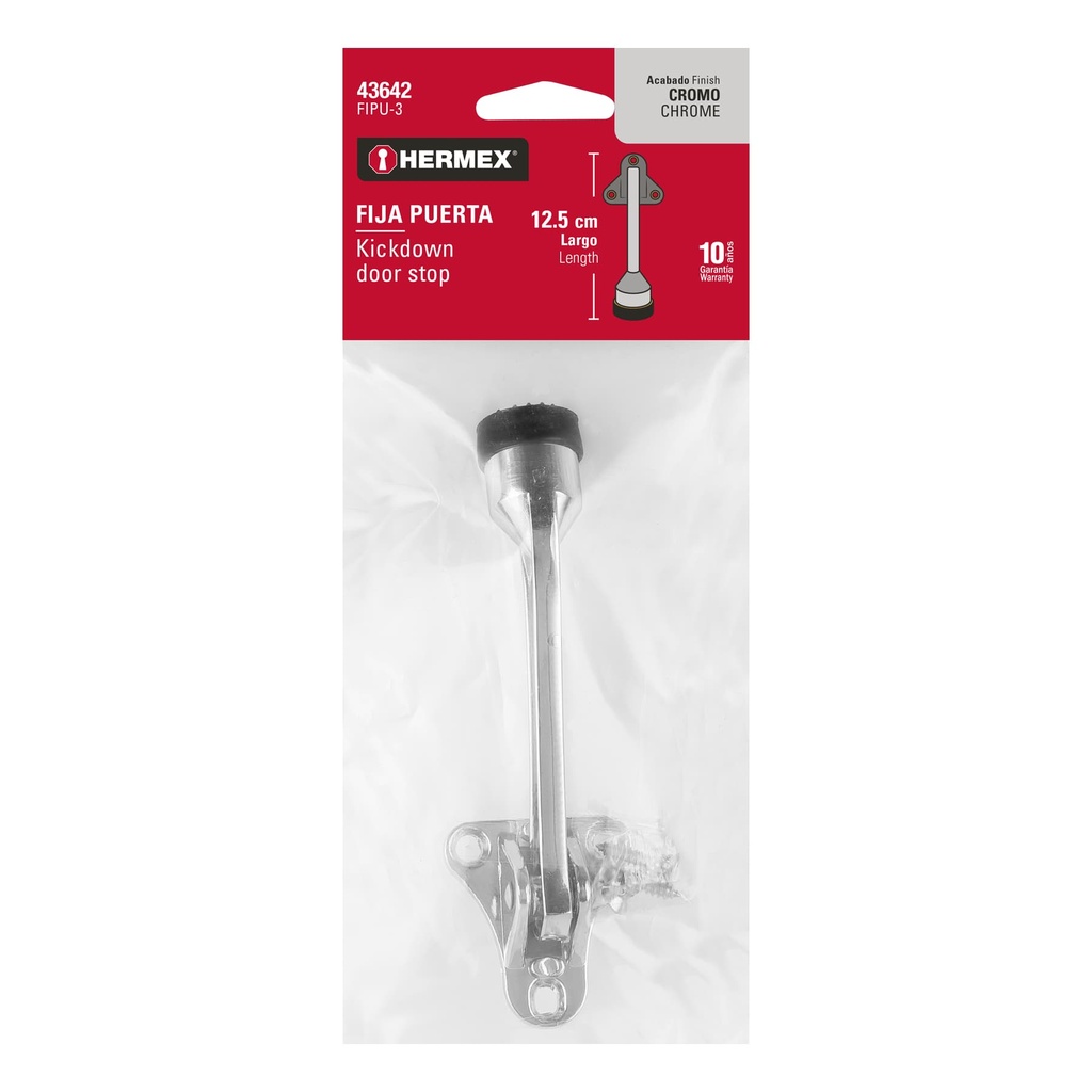 FIJA PUERTA ACABADO DE CROMO 43642 HERMEX