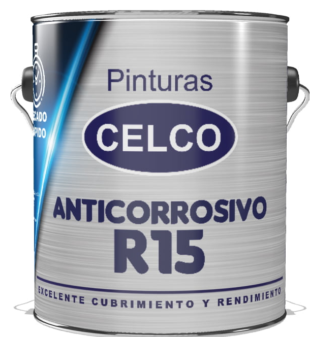 GALON PINTURA ANTICORROSIVO R-15 NEGRO CELCO