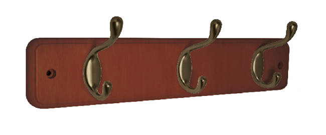 GANCHO P/COLGAR CON BASE MADERA 3 PCS