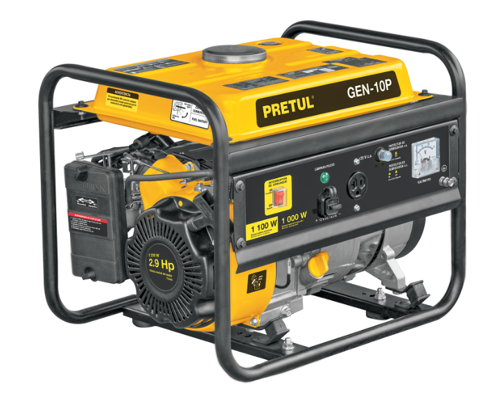 GENERADOR PORTATIL 1.1 KW MOTOR A GASOLINA 26033 PRETUL