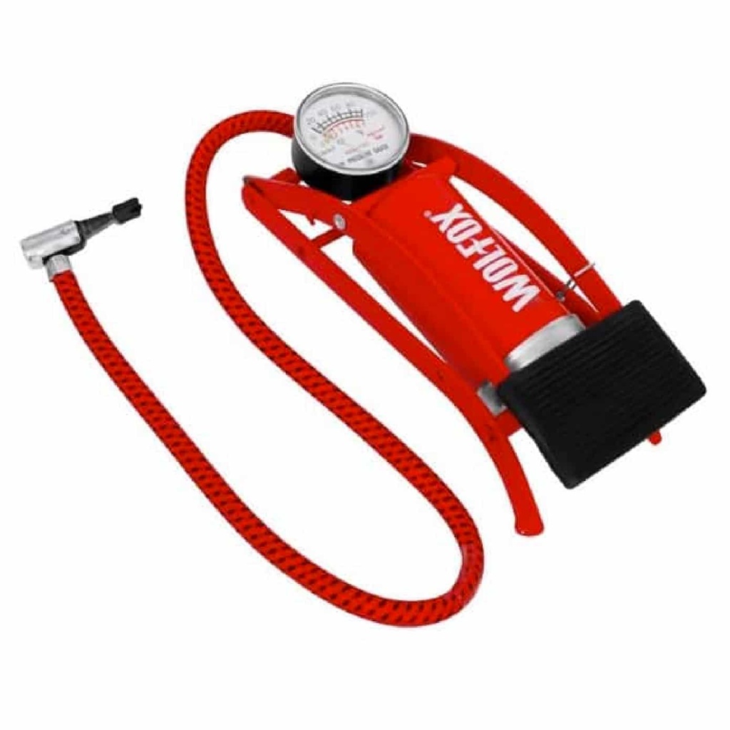 INFLADOR CON MANOMETRO DE PIE WF1001 WOLFOX
