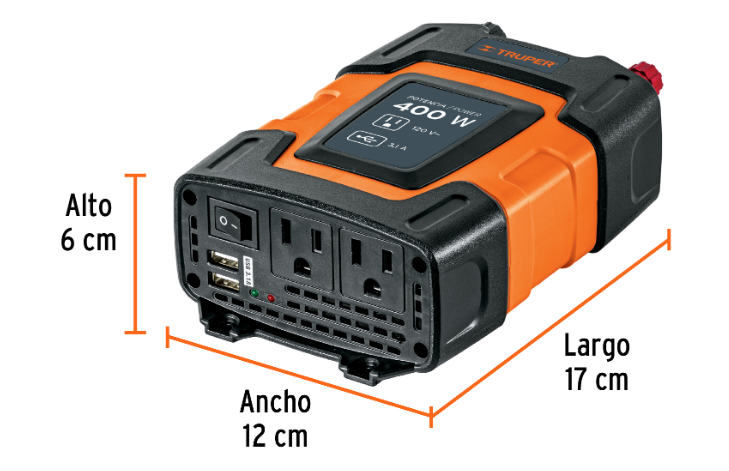 INVERSOR DE CORRIENTE 400 W 10449 TRUPER