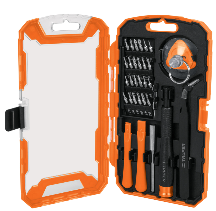 JUEGO DE 32 HERRAMIENTAS PARA REPARAR CELULARES 17762 TRUPER