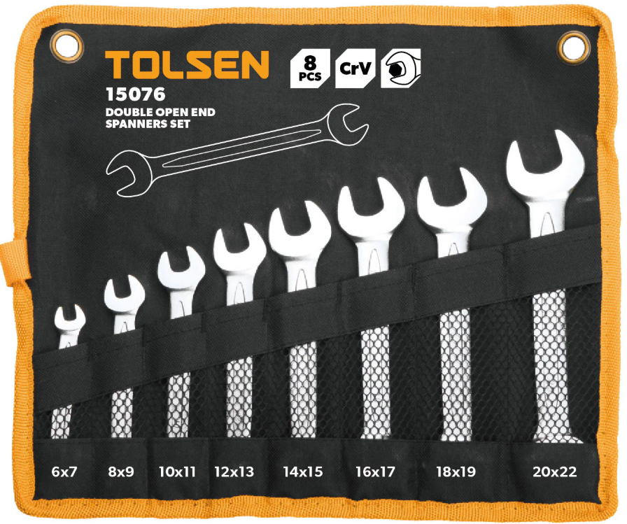 JUEGO DE LLAVES DOBLE ABERTURA INDUSTRIAL 6-22 15076
