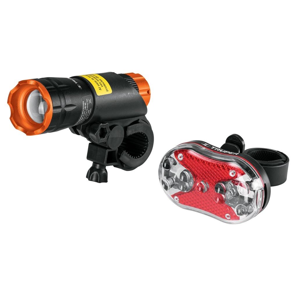 LINTERNA PARA BICICLETA, KIT 2 PIEZAS 16798 TRUPER