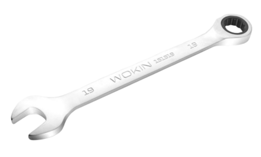 [151510] LLAVE COMBINADA CON RATCHET INDUSTRIAL CROMADA 10MM 151510 WOKIN