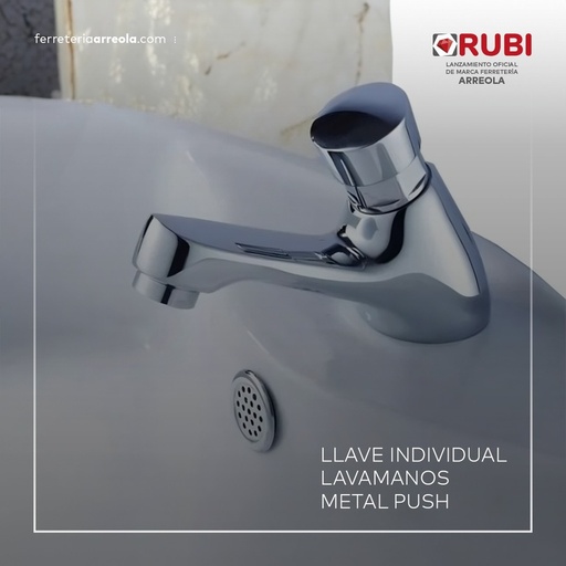 [GB0900092] LLAVE INDIVIDUAL LAVAMANOS PUSH CH GB0900092 RUBI