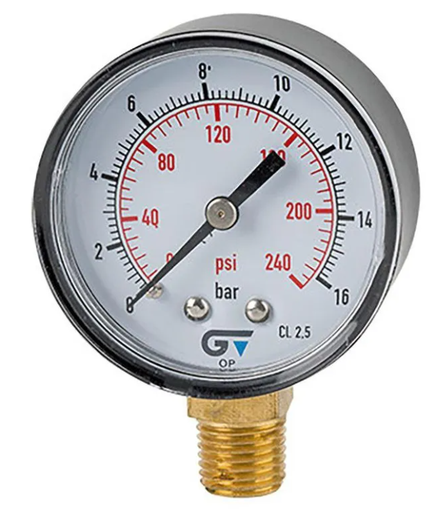 [40701007] MANOMETRO DE GLICERINA ACERO INOXIDABLE 0-240 PSI 3822N 016