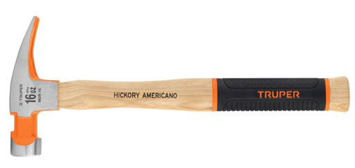 [16658] MARTILLO PULIDO 16OZ UÑA RECTA MANGO HICKORY 16658 TRUPER