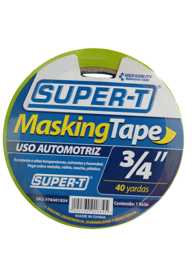 [76401834] MASKING TAPE AUTOMOTRIZ 40Y X 3/4 (18MM) VERDE