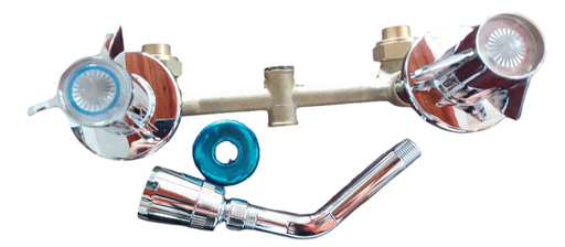 [F8223S] MEZCLADORA PARA DUCHA METAL 2 MANIJAS TIPO SAYCO