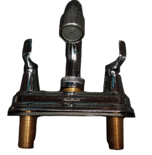 [F42023] MEZCLADORA PARA LAVAMANOS METAL C/MANIJA SIRENA DE PALANCA CROMO