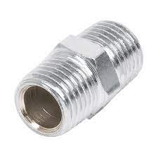 [7837.PT1371] NIPLE TIPO MM DE ACERO CROMADO 1/4 NPT PT1371