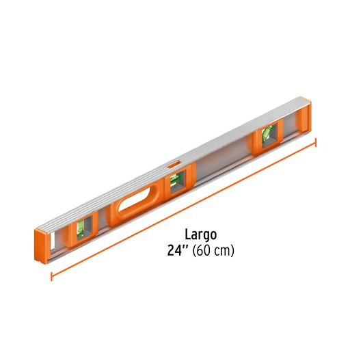 [17036] NIVEL CLASICO  DE 24' 2 GOTAS  ALUMINIO 17036 TRUPER