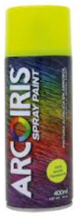 [D1003] PINTURA SPRAY AMARILLO FLOURECENTE 400 ML ARCOIRIS