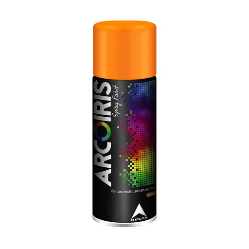 [D1011] PINTURA SPRAY ANARANJADO FLOURECENTE 400 ML ARCOIRIS
