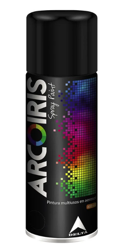 [D0004] PINTURA SPRAY NEGRO MATE 400ML ARCOIRIS