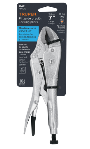 [17421] PINZA DE PRESION MORDAZA CURVA 7 17421 TRUPER