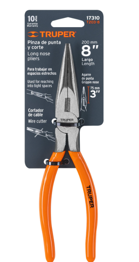 [17310] PINZAS D/PUNTA-CORTE 8 MGOS RECUBIERTOS