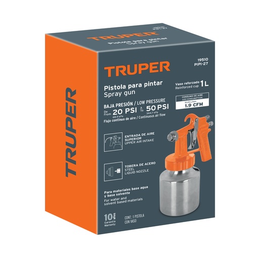 [19000] PISTOLA P/PINTOR  BAJA PRESION 1 LT 19000 TRUPER