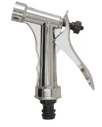 [JARDIN.6.] PISTOLA PLASTICA CROMO P/MANGUERA