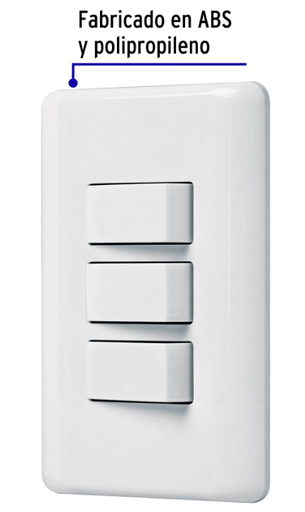 [25083] PLACA CON SWITCH TRIPLE 25083  VOLTECK