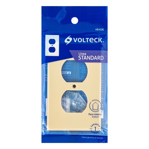[46406] PLACA DE PLASTICO DOBLE STD 46406 VOLTECK