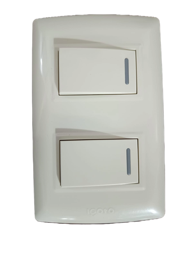 [PT1397] PLACA P/ EMPOTRAR 2 INTERRUPTOR PT1397 POWERTECH