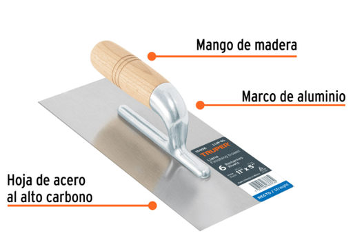 [15406] PLANCHA P/ALBAÑIL LISA 11X5 MGO/MADERA 15406 TRUPER
