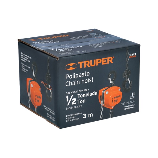 [16823] POLIPASTO 1/2" TONELADA 16823 TRUPER