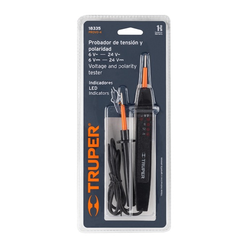 [18335] PROBADOR DE VOLTAJE Y POLARIDAD DC 18335 TESTER TRUPER
