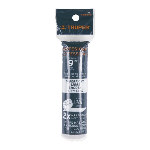 [13882] REPUESTO P/RODILLO, FELPA 9"", EXTRA LISA