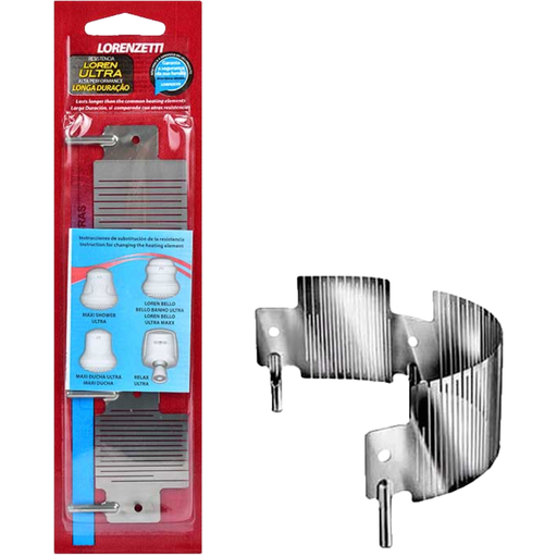 [7412.7587377] RESISTENCIA LORENZETTI PARA CALENTADOR LOREN BELLO/MAXI-DUCHA/MAXI-SHOWER Y ULTRA 127 V. 5,500 WATTS