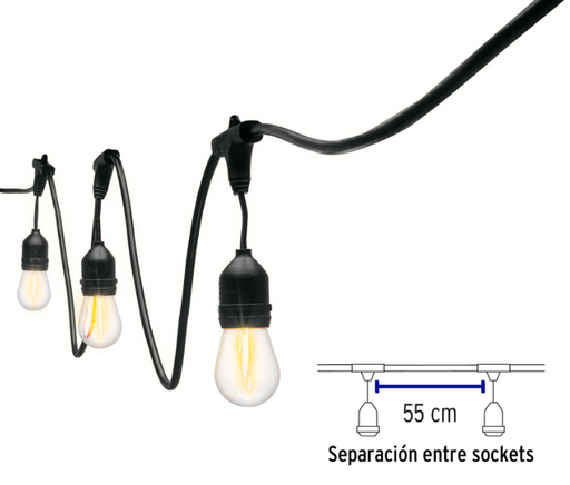 [49991] SERIE DE 24 LUCES DE LED PARA EXTERIOR 14.6M 49991 VOLTECK