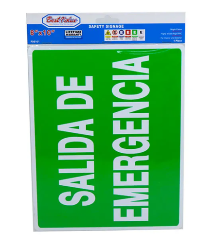 [F08106] SEÑAL DE SEGURIDAD SALIDA DE EMERGENCIA