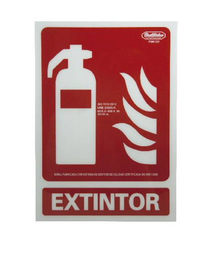 [F08122] SEÑAL EQUIPO DE FUEGO EXTINTOR F08122