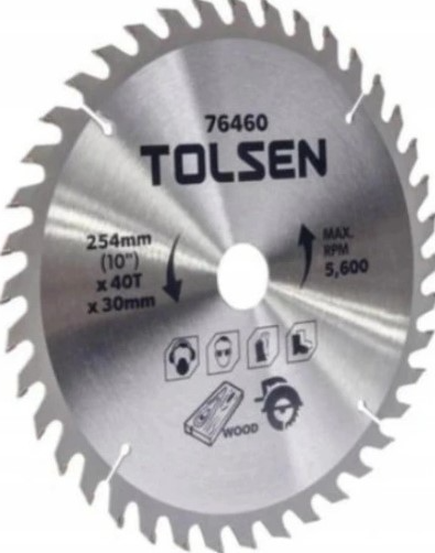 [76460] SIERRA CIRCULAR 10" 30MM  40D 76460 TOLSEN