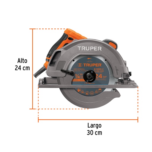 [11004] SIERRA CIRCULAR PROFESIONAL 7-1/4" 1500 W 11004 TRUPER