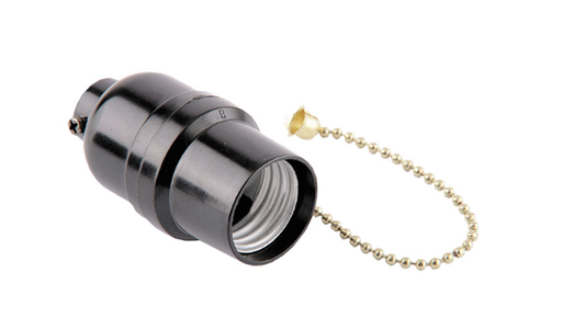 [1980] SOCKET DE BAQUELITA CON CADENA 250W ROSA MEDIANA EAGLE