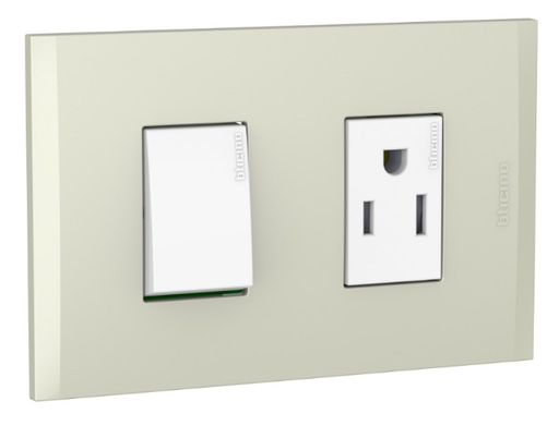 [AF2231EBCH] SWITCH+ARMADURA POLARIZADA 15A NOBILE CHAMPAGNE BTICINO AF2231EBCH