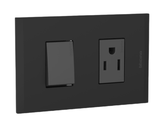 [AF2231EANG] SWTCH+ARMADURA POLARIZADA 15A NOBILE NEGRO BTICINO